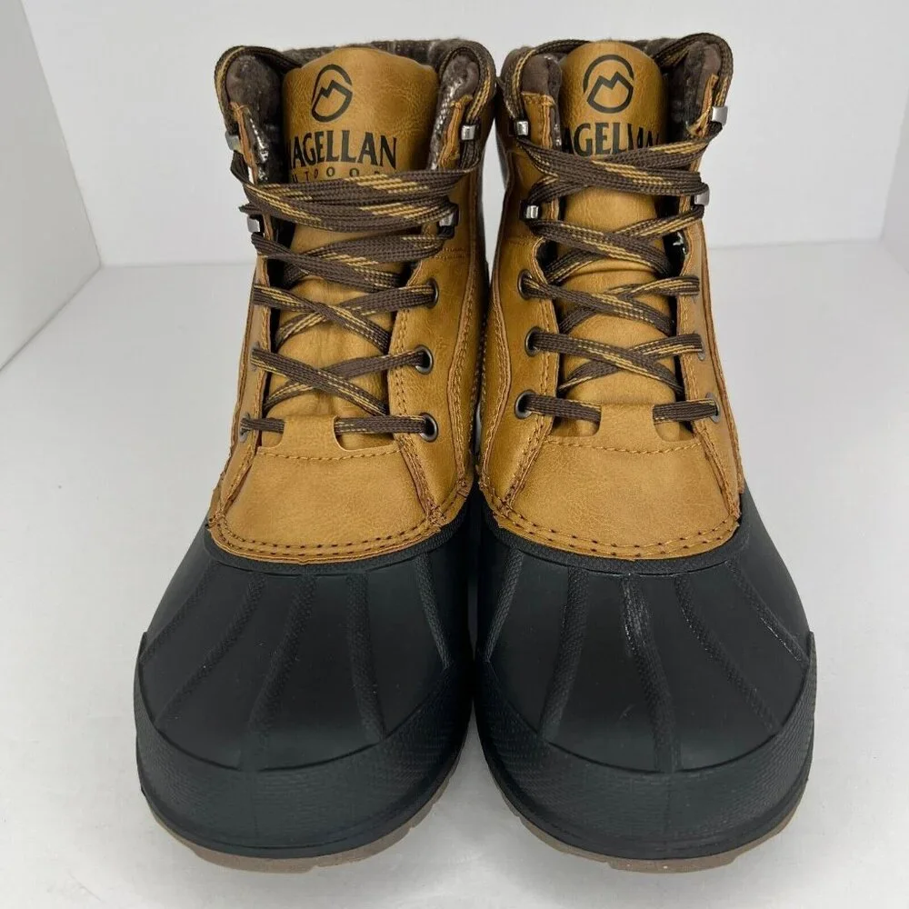 Magellan Outdoor Mens 163995 Brown Leather Lace Up Ankle Size 8D Hiking Boots
